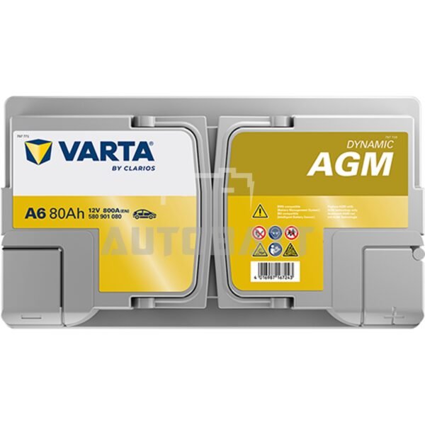 แบตเตอรี่รถยนต์ VARTA Silver Dynamic รุ่น AGM 80 (A6) - Image 4
