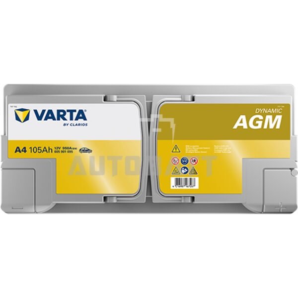 แบตเตอรี่รถยนต์ VARTA Silver Dynamic รุ่น AGM 105 (A4) - Image 2