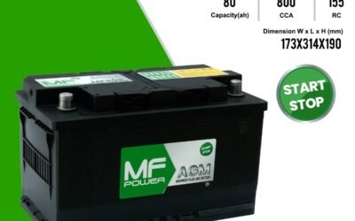 แบตเตอรี่รถยนต์ MF POWER รุ่น AGM80R